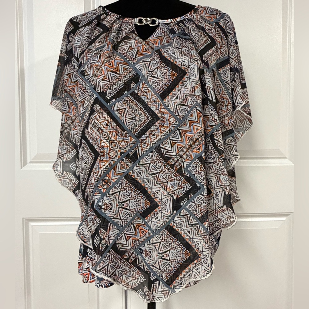 Notations Vintage Embellished Flowy Top